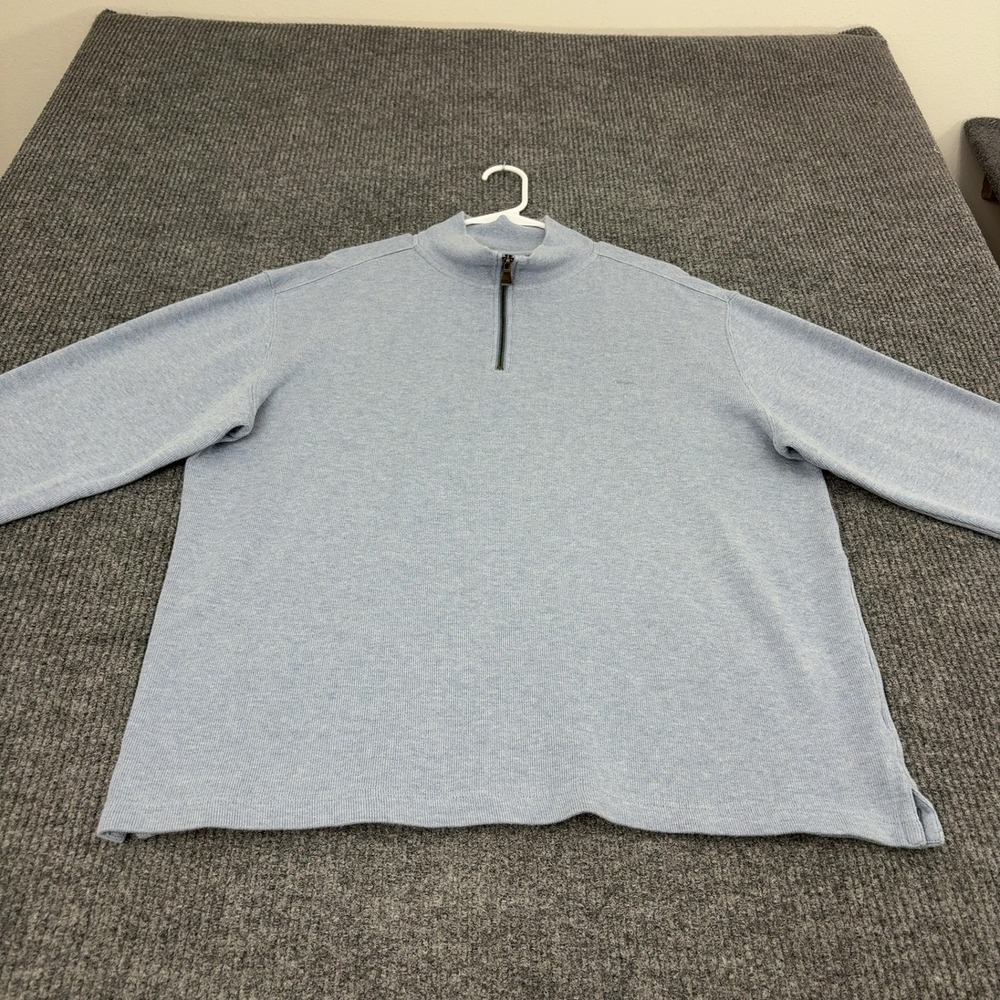Rodd & Gunn Pullover Men XL Blue Australian Cotton Quarter Zip Mock Neck Classic